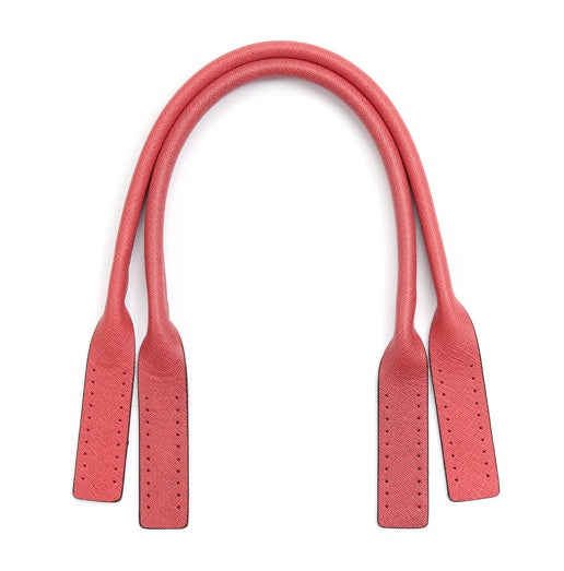 byhands Genuine Leather Red Brown Purse Handles/Tote Bag