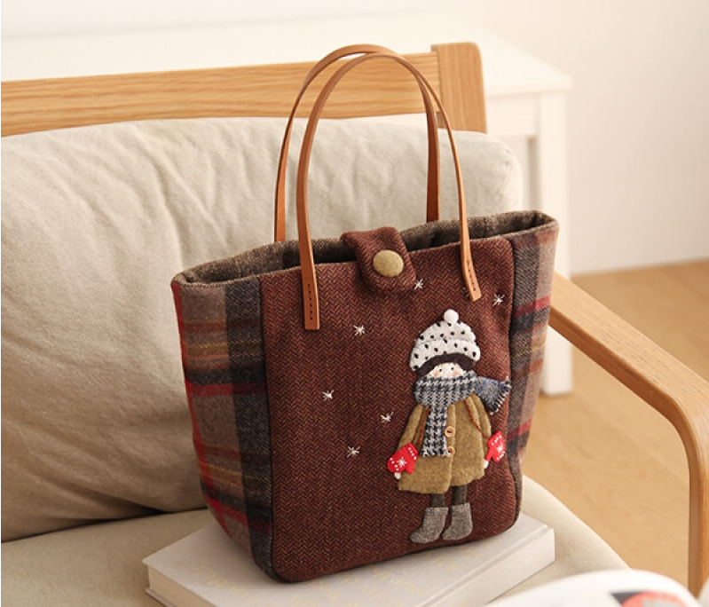[Kit] Byhands DIY Kit Series - Winter Girl Wool Tote Bag (BYP-2822)