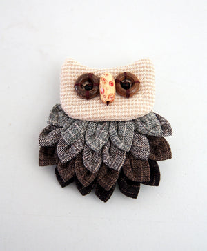 [DIY Pattern] Owl Brooch