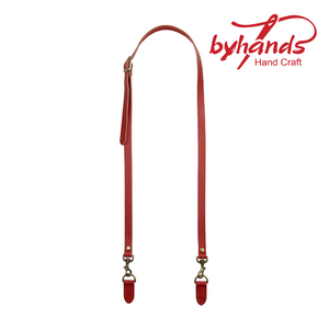 44" ~ 47.7" byhands Genuine Leather Adjustable Crossbody Bag Strap with Leather Tab (40-1150)