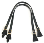 24.8" byhands Genuine Leather Adjustable Buckle Shoulder Bag Strap Gold Style Ring (32-6402)