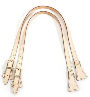 24.8" byhands Genuine Leather Adjustable Buckle Shoulder Bag Strap Gold Style Ring (32-6402)