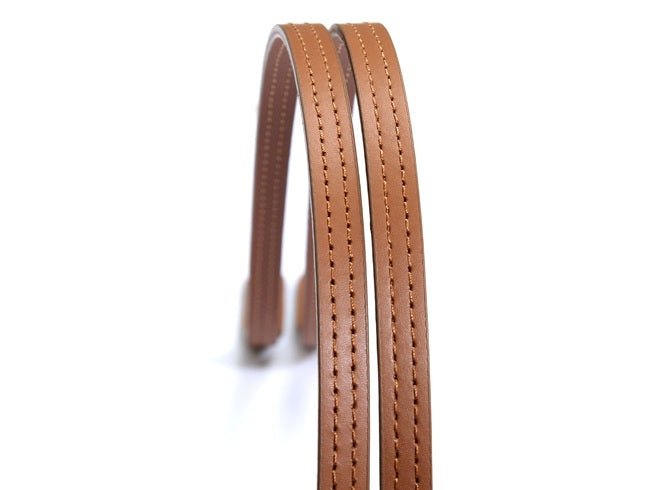 22.8" byhands Genuine Leather Narrow Style Shoulder Bag Straps, Tan (40-5815)