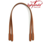 22.8" byhands Genuine Leather Narrow Style Shoulder Bag Straps, Tan (40-5815)