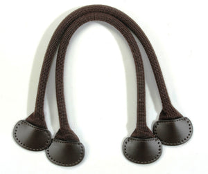 18.1" byhands Webbing Purse Handles, Tote Bag Strap with Leather Tab (24-4003)
