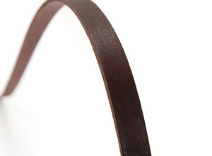 21.8" byhands 100% Genuine Leather Shoulder Bag Straps with Rivet, Brown (24-5501)