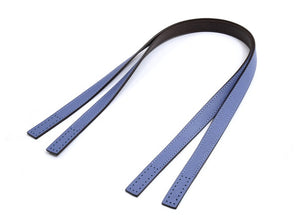 24” byhands Boston Series Saffiano Pattern Genuine Leather Purse Handles, Shoulder Bag Strap, Colony Blue (30-6102)