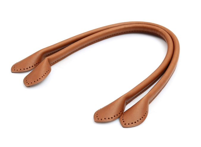 19.3" byhands Synthetic Leather Purse Handles, Tote Bag Straps, Tan (32-4903-B)