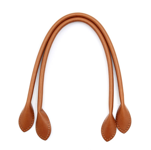 19.3" byhands Synthetic Leather Purse Handles, Tote Bag Straps, Tan (32-4903-B)