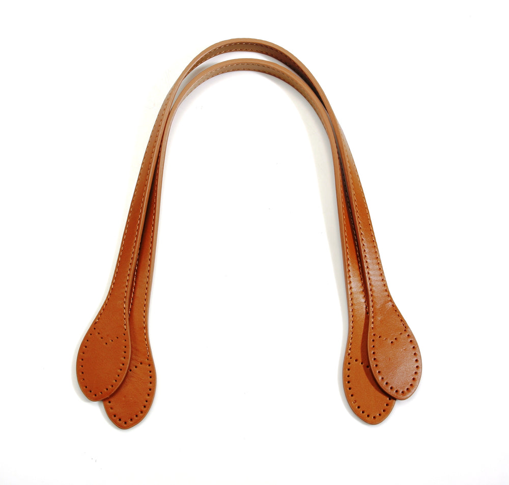 23" byhands Genuine Leather Purse Handles, Shoulder Bag Straps, Camel (32-5904)