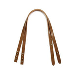 24" byhands 100% Genuine Leather Buckle Shoulder Bag Straps with Rivet, Tan (32-6115)