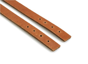 24" byhands 100% Genuine Leather Buckle Shoulder Bag Straps with Rivet, Tan (32-6115)