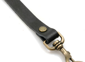 44" ~ 47.7" byhands Genuine Leather Adjustable Crossbody Bag Strap with Leather Tab (40-1150)