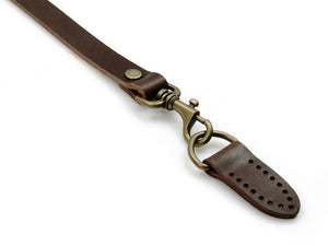 44" ~ 47.7" byhands Genuine Leather Adjustable Crossbody Bag Strap with Leather Tab (40-1150)