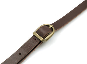 44" ~ 47.7" byhands Genuine Leather Adjustable Crossbody Bag Strap with Leather Tab (40-1150)