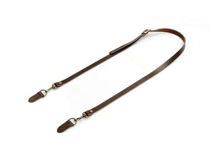 44" ~ 47.7" byhands Genuine Leather Adjustable Crossbody Bag Strap with Leather Tab (40-1150)