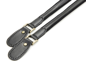25" byhands Webbing Strap with Synthetic Leather Purse Handles, Shoulder Bag Straps (40-6435)