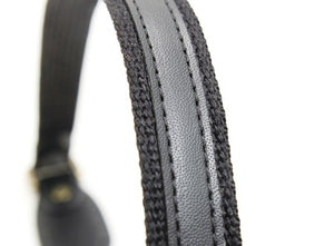 25" byhands Webbing Strap with Synthetic Leather Purse Handles, Shoulder Bag Straps (40-6435)
