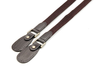 25" byhands Webbing Strap with Synthetic Leather Purse Handles, Shoulder Bag Straps (40-6435)