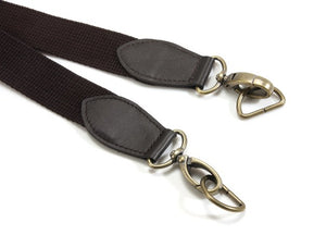 33.4" ~ 52.7" byhands Adjustable Webbing Crossbody Bag Strap with 100% Genuine Leather Tab (44-1421)
