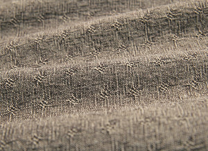 byhands 100% Cotton Yarn-dyed Honey Waffle Style Checkered Fabric, Light Sepia (EY20053-E)