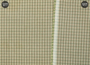 Yarn Dyed Fabric - Byhands 100% Cotton Harmony Series Checkered Pattern, Green Oasis (EY20021-C)