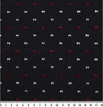 Korean Yarn Dyed Fabric - Byhands 100% Cotton Yarn-Dyed Fabric, Classic Stitch Checkered Pattern, Black (EY20038-B)