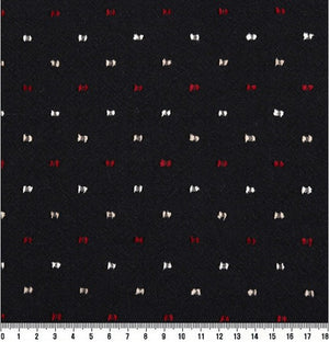 Korean Yarn Dyed Fabric - Byhands 100% Cotton Yarn-Dyed Fabric, Classic Stitch Checkered Pattern, Black (EY20038-B)