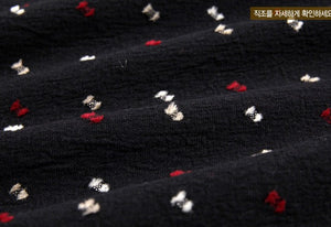 Korean Yarn Dyed Fabric - Byhands 100% Cotton Yarn-Dyed Fabric, Classic Stitch Checkered Pattern, Black (EY20038-B)