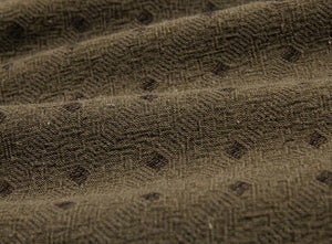 Yarn Dyed Fabric - Byhands 100% Cotton Mini Square Light Series Checkered Pattern, Olive Brown (EY20074-D)