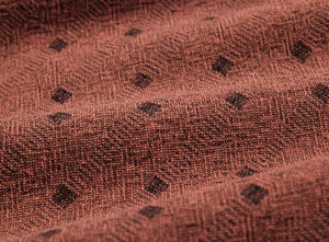 byhands 100% Cotton Yarn Dyed Fabric, Mini Square Light Series Checkered Pattern, Coral (EY20074-G)