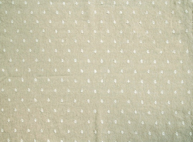 Yarn Dyed Fabric - Byhands Cotton Yarn Dyed Fabric, Milk Dot Pattern Checkered Series Fabric, Beige (EY20084-1)