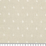 Yarn Dyed Fabric - Byhands Cotton Yarn Dyed Fabric, Milk Dot Pattern Checkered Series Fabric, Beige (EY20084-1)