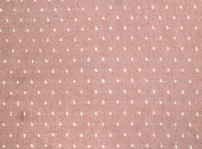 byhands 100% Cotton Yarn Dyed Fabric - Milk Dot Pattern Checkered Series, Indy Pink (EY20084-4)