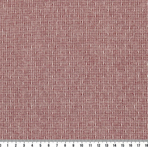 Yarn Dyed Fabric - Byhands 100% Cotton Yarn Dyed Fabric, Royal Dobby Check Pattern, Brick (EY20086-H)