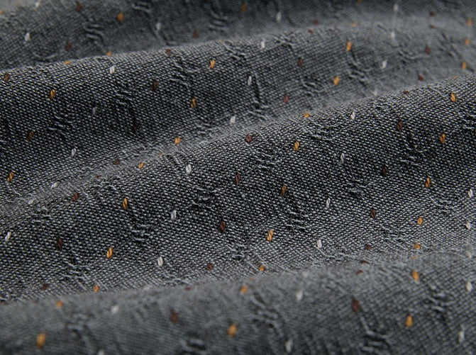Korean Yarn Dyed Fabric - Byhands 100% Cotton Line Stitch Pattern, Turbulence (EY20089-A)