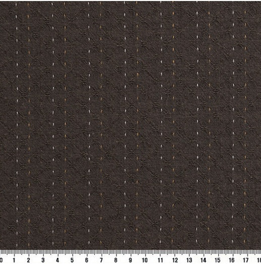 Korean Yarn Dyed Fabric - Byhands 100% Cotton Line Stitch Pattern, Eiffel Tower (EY20089-F)