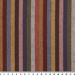 Yarn Dyed Fabric - Byhands 100% Cotton, Multi Stripe Pattern, Chestnut Tone (EY20091-G)