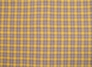 byhands 100% Cotton Yarn Dyed Fabric - Vintage Checkered Pattern, Honey Gold (EY20093-B)