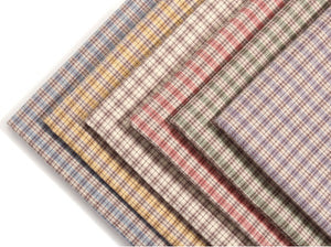 byhands 100% Cotton Yarn Dyed Fabric, Country Style Checkered Pattern, Peach (EY20094-I)