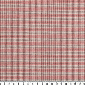 byhands 100% Cotton Yarn Dyed Fabric, Country Style Checkered Pattern, Peach (EY20094-I)