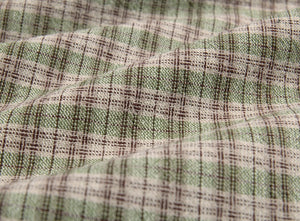 byhands 100% Cotton Yarn Dyed Fabric, Country Style Checkered Pattern, Fair Green (EY20094-J)