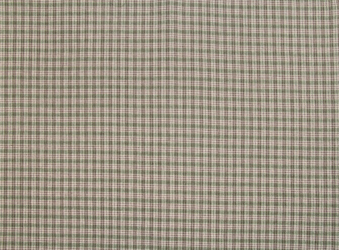 byhands 100% Cotton Yarn Dyed Fabric, Country Style Checkered Pattern, Fair Green (EY20094-J)