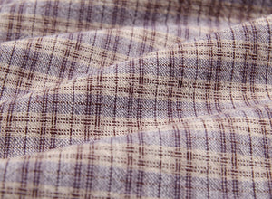 byhands 100% Cotton Yarn Dyed Fabric, Country Style Checkered Pattern, Lavender (EY20094-K)