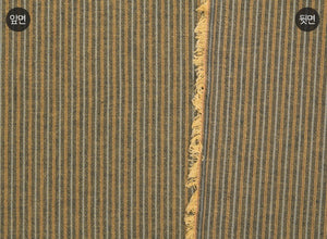Korean Yarn Dyed Fabric - Byhands 100% Cotton Yarn Dyed Fabric, New-tro Style Checkered Pattern, Mustard Gold (EY20095-J)