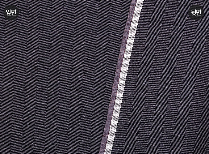 Korean Yarn Dyed Fabric - Byhands Linen Yarn Dyed Fabric, Herringbone Pattern, Vintage Violet (EY20100-H)
