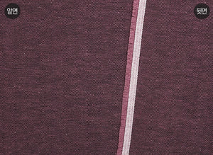 Korean Yarn Dyed Fabric - Byhands Linen Yarn Dyed Fabric, Herringbone Pattern, Marron Rose (EY20100-I)