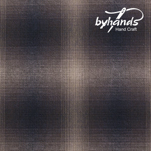 Korean Yarn Dyed Fabric - Byhands Cotton Deep Gradation Checkered Pattern, Purple (EY20104-C)