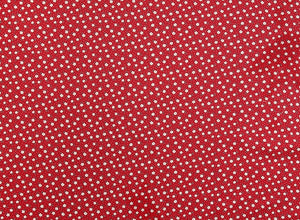 Feedsack Style Fabric - Byhands Mini Flower Feedsack Color Printed Fabric - Red (FL04-005)
