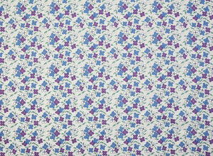 Feedsack Style Fabric - Byhands Iris Feedsack Color Printed Fabric - Blue Purple (FL04-014)